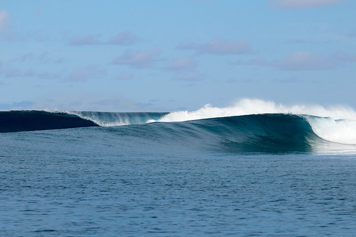 Right out the front of Awera Mentawai Resort